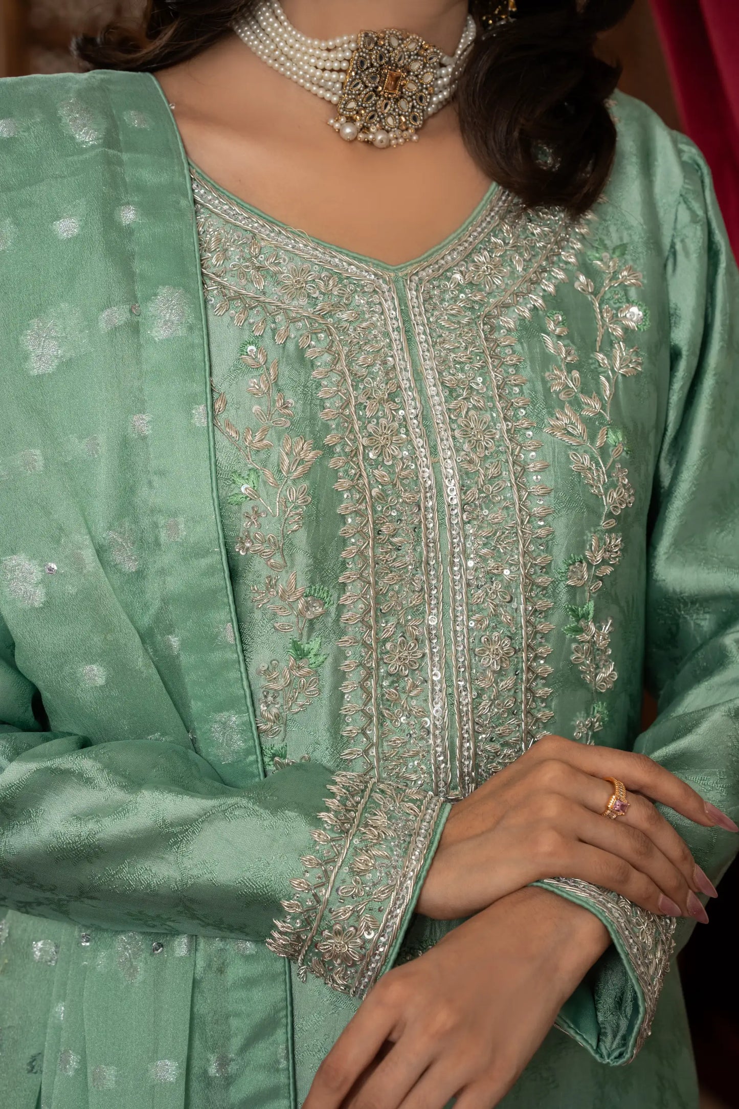 Amna Khurram D-01 Handmade Silk Collection 25