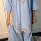 Amna Khurram Saima-Aug04 Sky-Blue Ready to wear