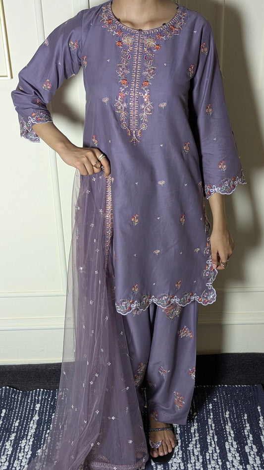 Amna Khurram Saima-Aug3 Purple Ready to wear