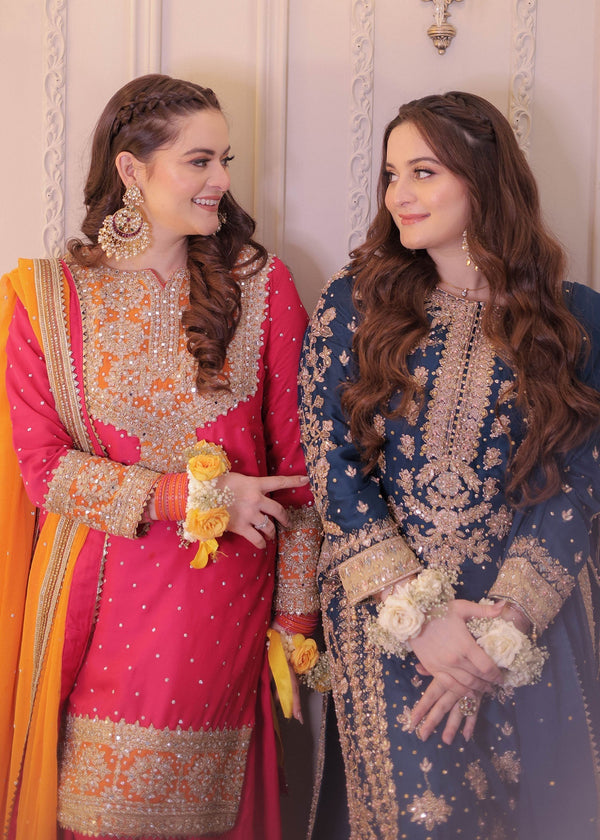 Haseens Official Jashan shocking Pink Chiffon Collection