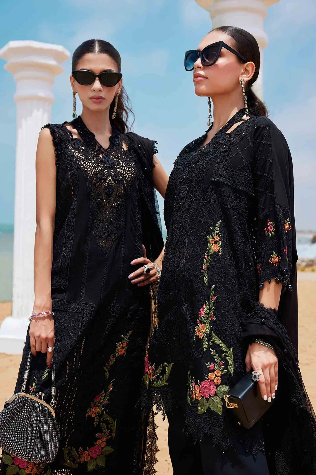 Maria b 3 Piece Unstitched Embroidered Lawn Suit | EID LAWN-25-01