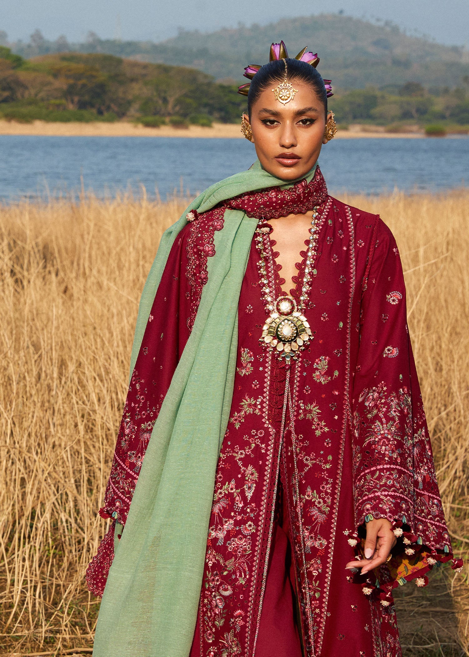 Hussain Rehar Mahogany Luxury Lawn'25