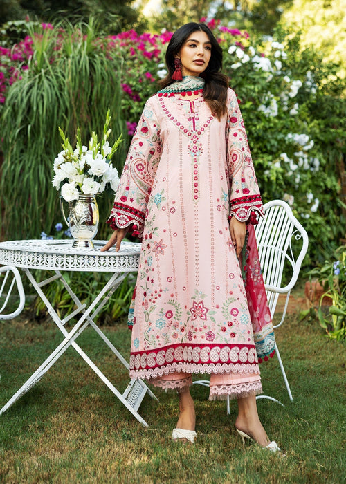 Sadaf Fawad Khan D01-B PAISLEY GARDEN Siraa Embroidered Lawn Unstitched 3Pc Suit