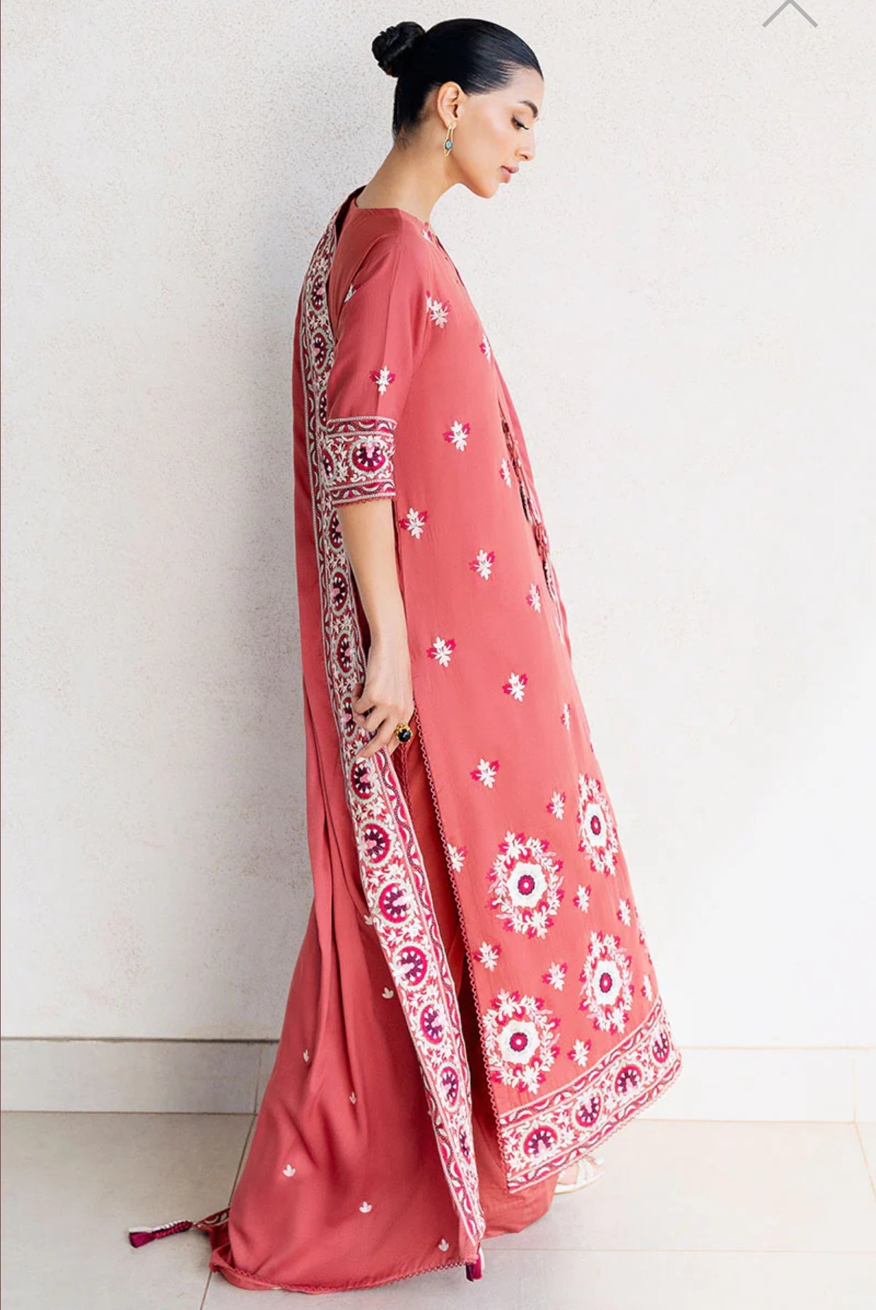 CROSS STITCH DUSTY SUNSET-3PC COTTON SATIN READY TO WEAR