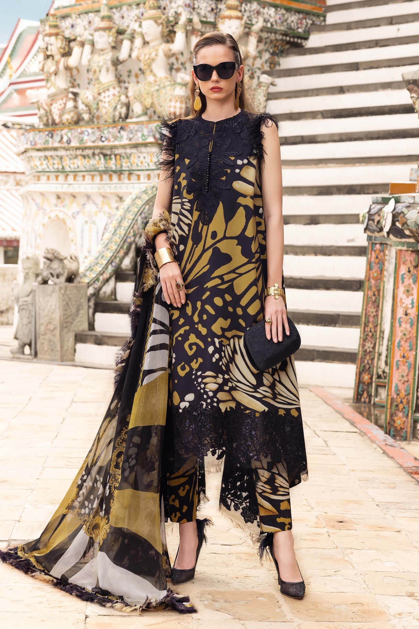 Maria b Mprints 9B Unstitched Embroidered Twill Linen 25'