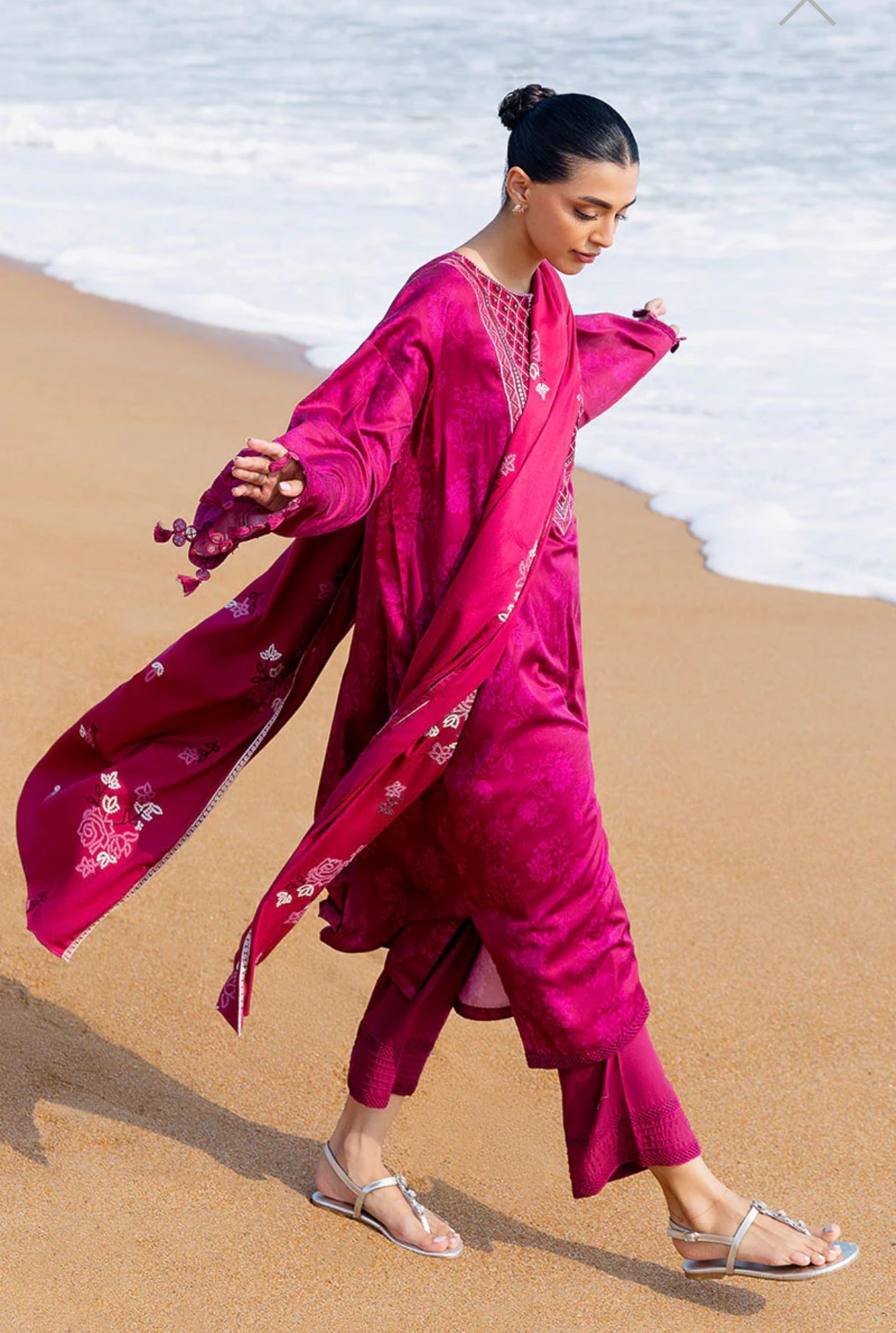 CROSS STITCH FLORID ZEAL-3PC COTTON SATIN READY TO WEAR