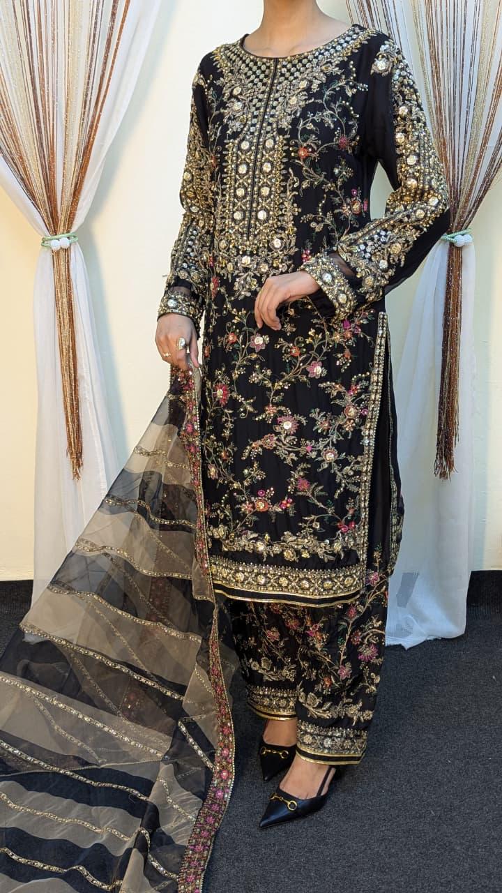 Sajni D-7 Black Festive Ready To Wear