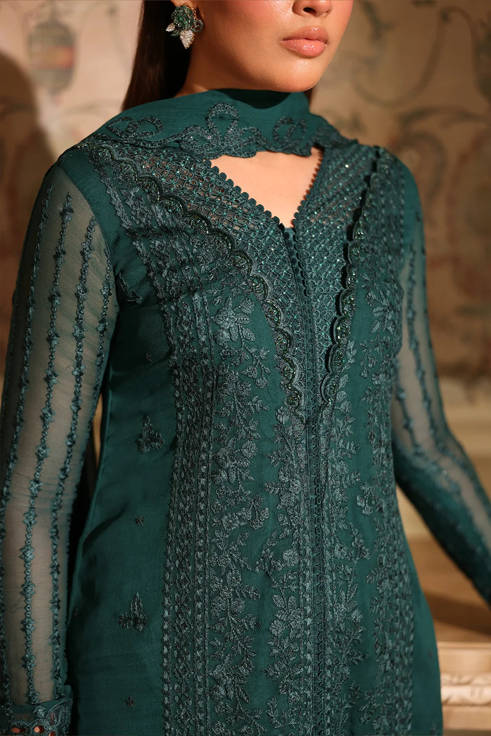 Azure Enchanted Forest Ensembles unstitched Festive 25'