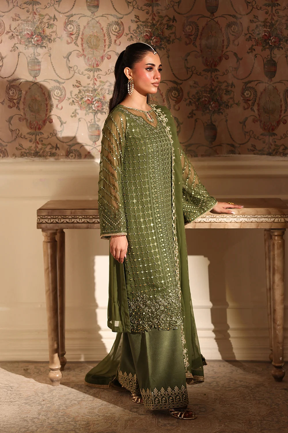 Azure Moss Glow Ensembles unstitched Festive 25'