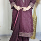 Amna Khurram SAIMA B AS SEP 04 Maroon Ready to wear Silk
