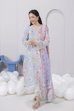Qalamkar EM-03 (A) JADE Qprints ii (Unstitched)