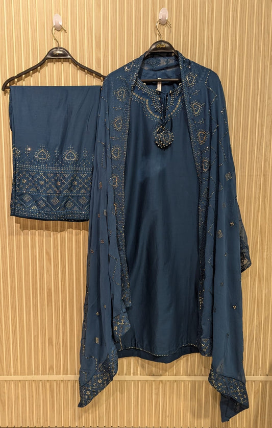Amna Khurram Saima-Aug05 Blue Ready to wear