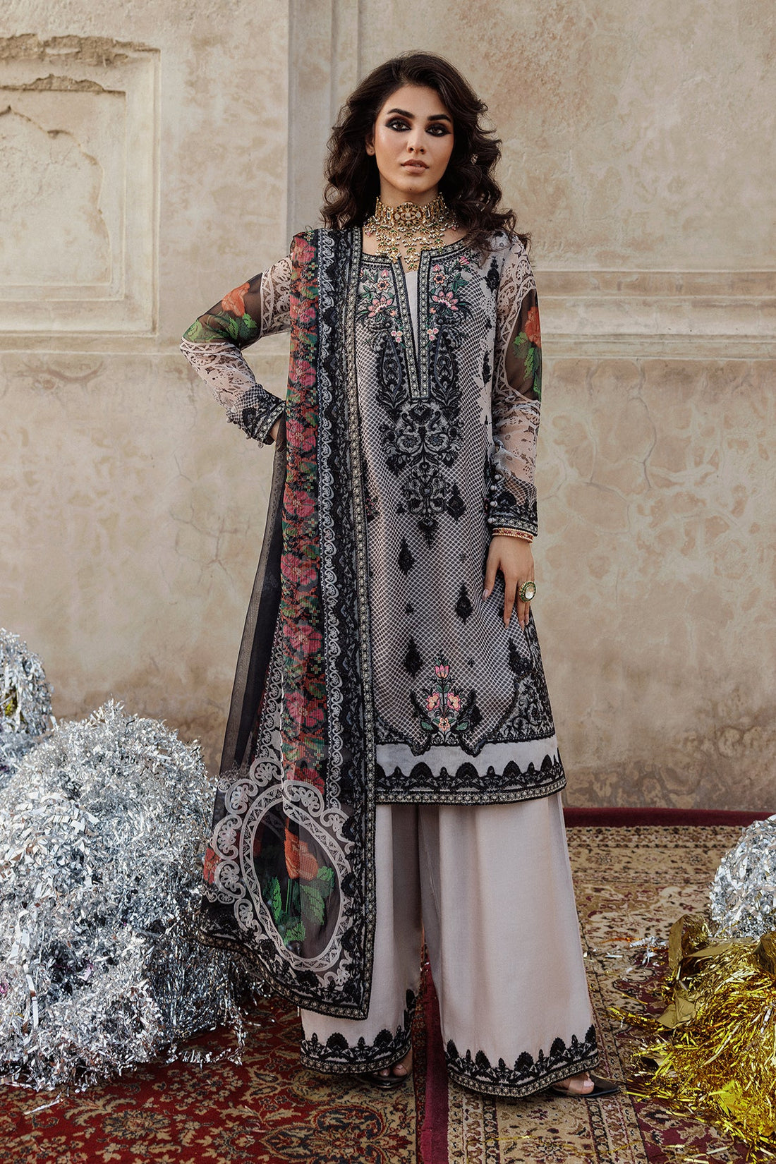 Charizma VSL25-44 Vasal Vol-06 3-pc Unstitched Chiffon Collection 25'