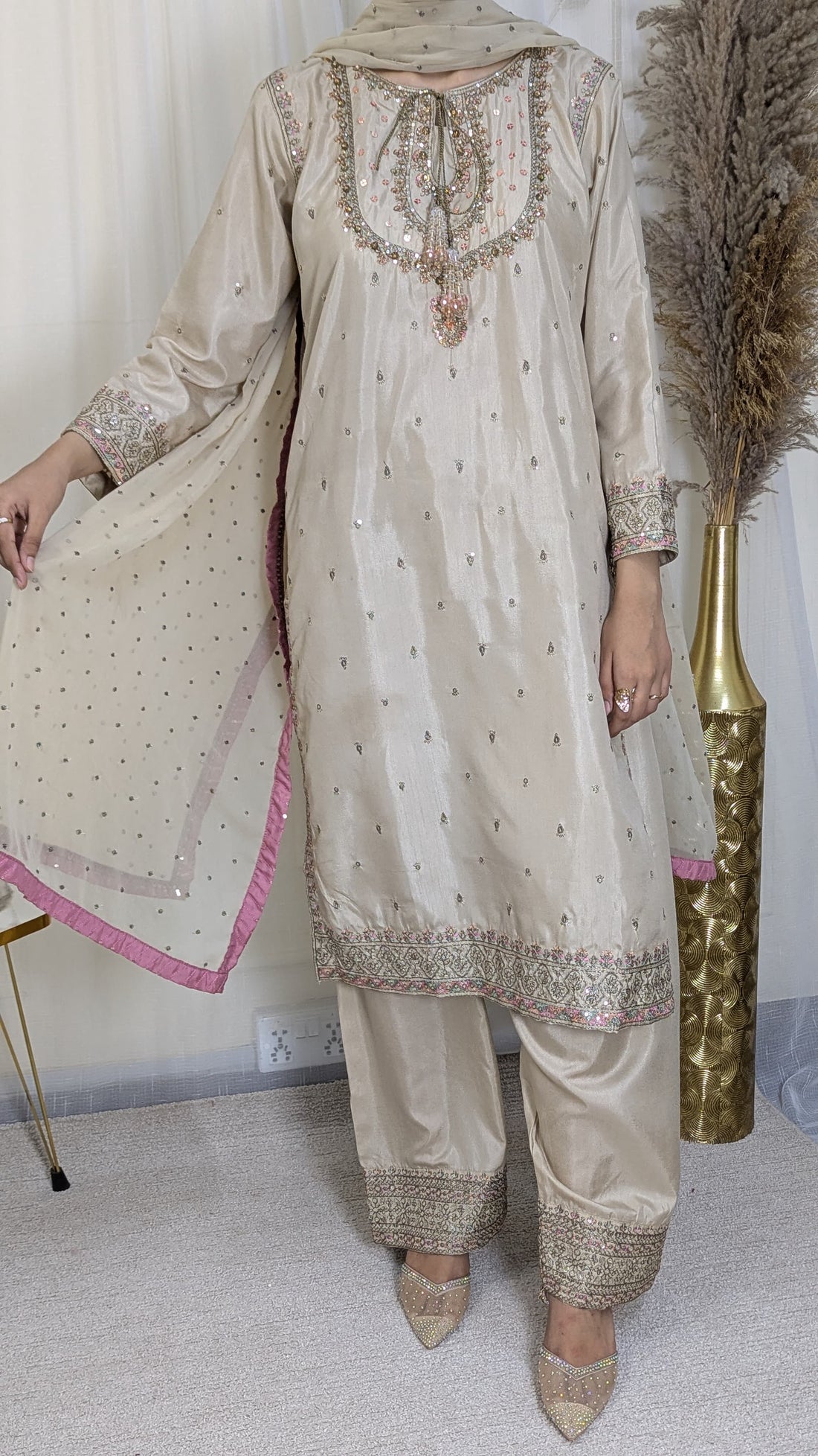 Amna Khurram SAIMA B AS SEP 04 Skin Ready to wear Silk