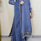 Amna Khurram Grey Zimal-nov#25 3pc Raw Silk Ready to wear