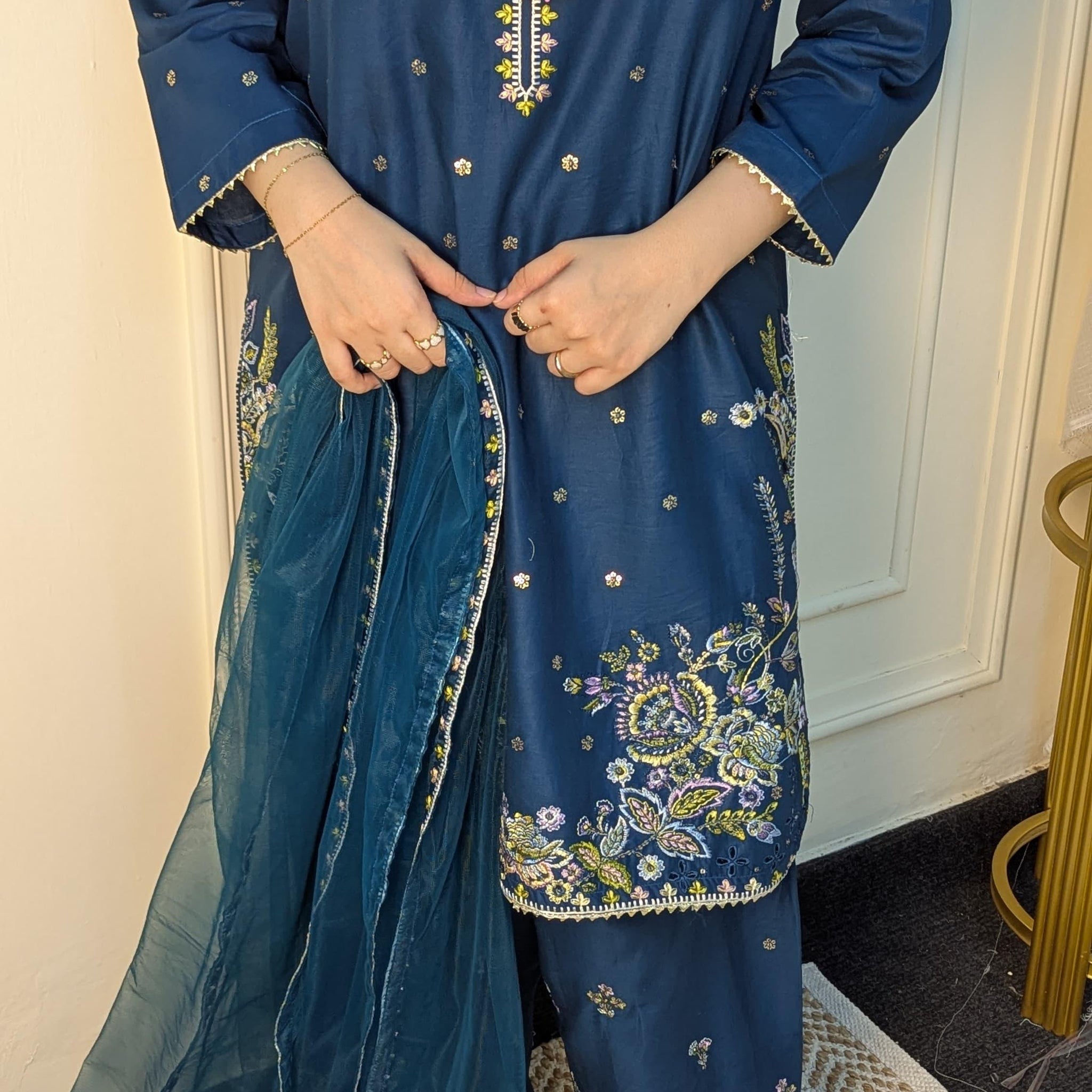 Amna Khurram Saima-Aug04 Blue Ready to wear