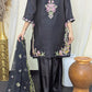 Amna Khurram Black Zimal-nov#19 3pc Raw Silk Ready to wear
