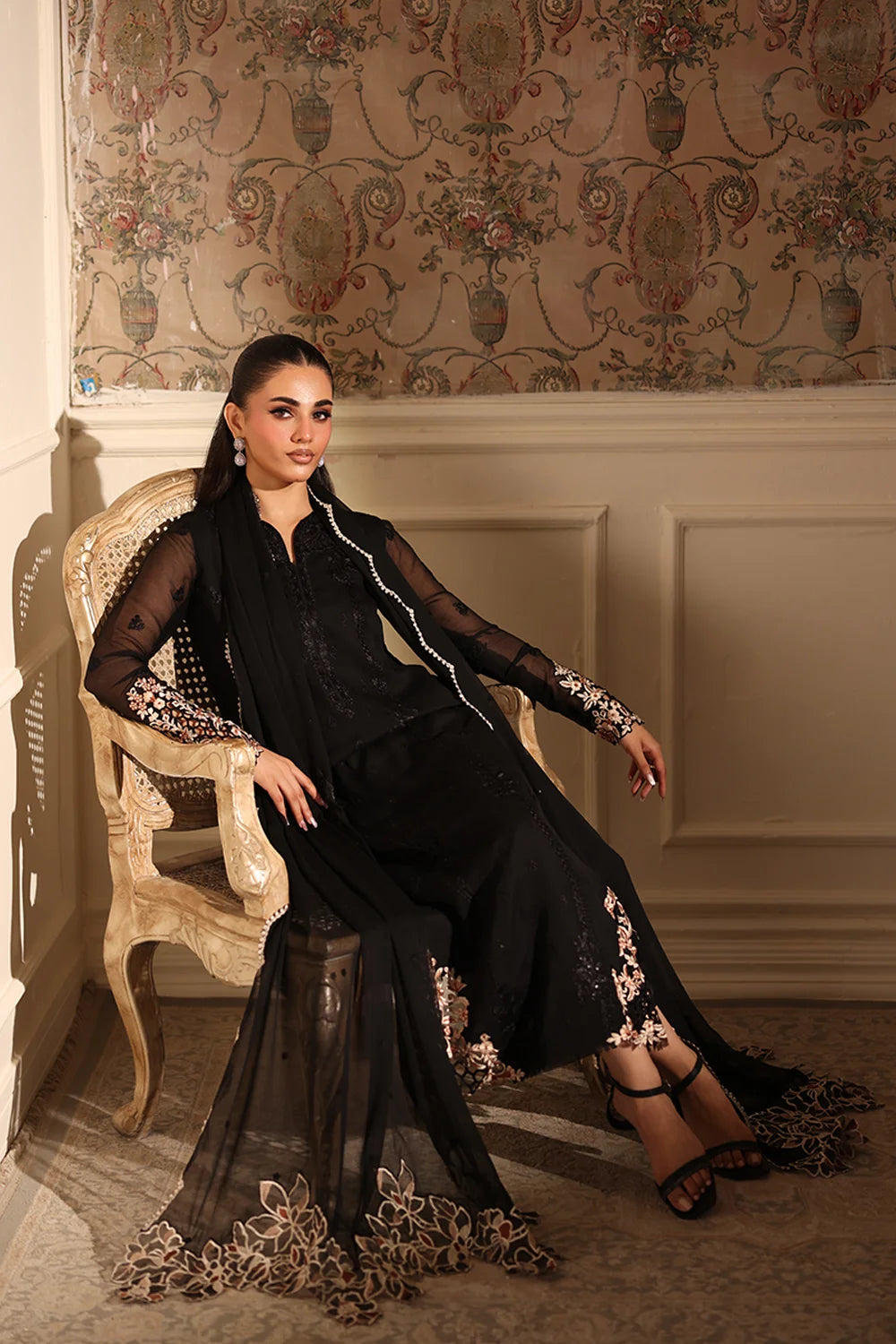 Azure Dusken Lace Ensembles unstitched Festive 25'