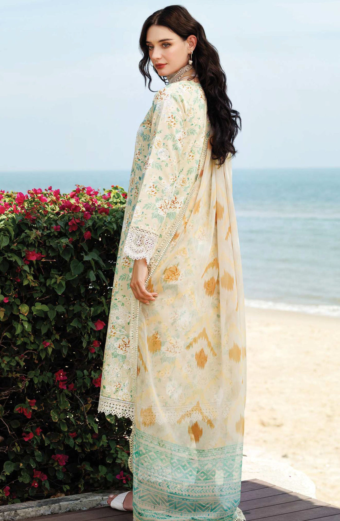 Aurea by Farasha - D-08 Lush Cream- Summer Collection