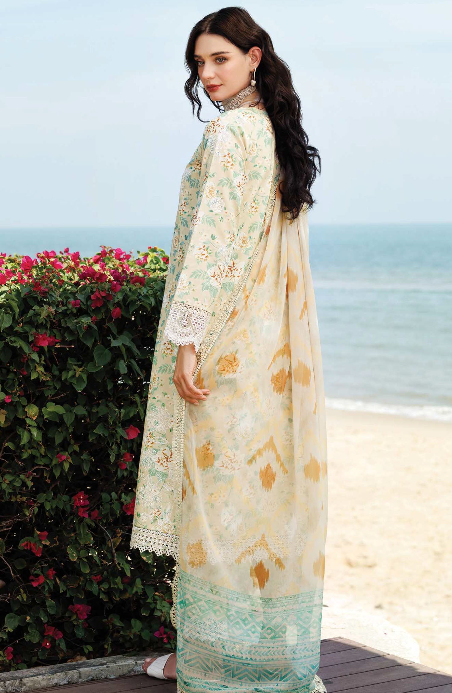 Aurea by Farasha - D-08 Lush Cream- Summer Collection