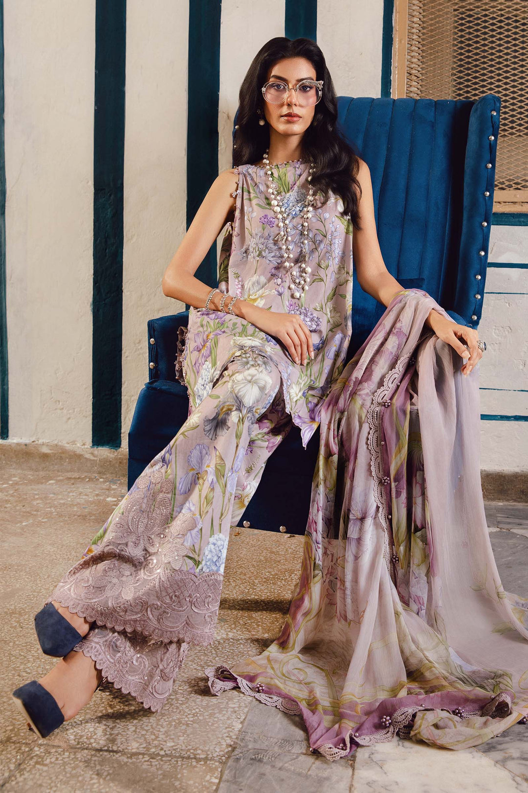 Maria b Mprint MPT-2708-A Unstitched Fall Edit 25'