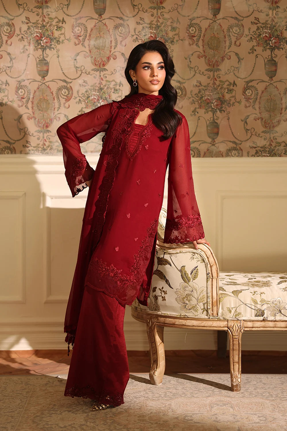 Azure Cherry Veil Ensembles unstitched Festive 25'
