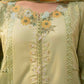 Jeem 3 PIECE EMBROIDERED FERN GREEN LAWN 25'