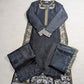Amna Khurram Black Zimal-nov#25 3pc Raw Silk Ready to wear