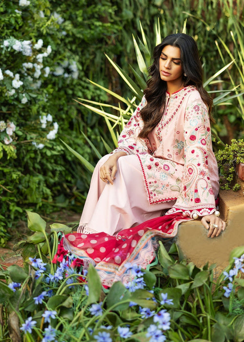 Sadaf Fawad Khan D01-B PAISLEY GARDEN Siraa Embroidered Lawn Unstitched 3Pc Suit