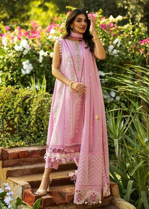Sadaf Fawad Khan D07-B FRENCH HEART Siraa Embroidered Lawn Unstitched 3Pc Suit