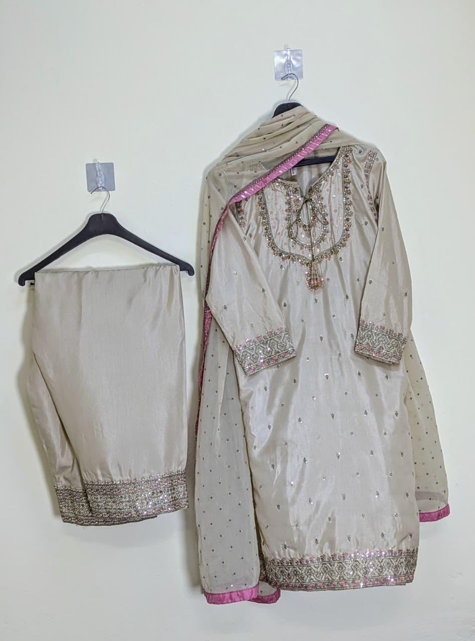 Amna Khurram SAIMA B AS SEP 04 Skin Ready to wear Silk