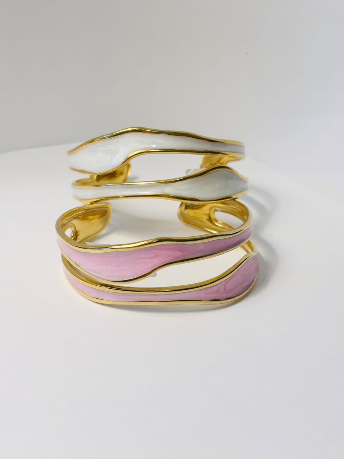 Wavy Enamel Cuff Bracelet