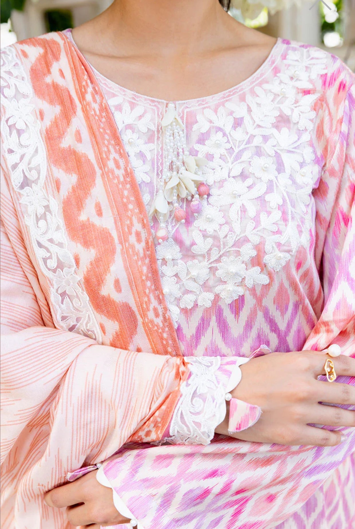 CROSS STITCH RADIANT CHARM-3PC COTTON SATIN READY TO WEAR