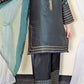 Amna Khurram Green Zimal-nov#4 3pc Raw Silk Ready to wear