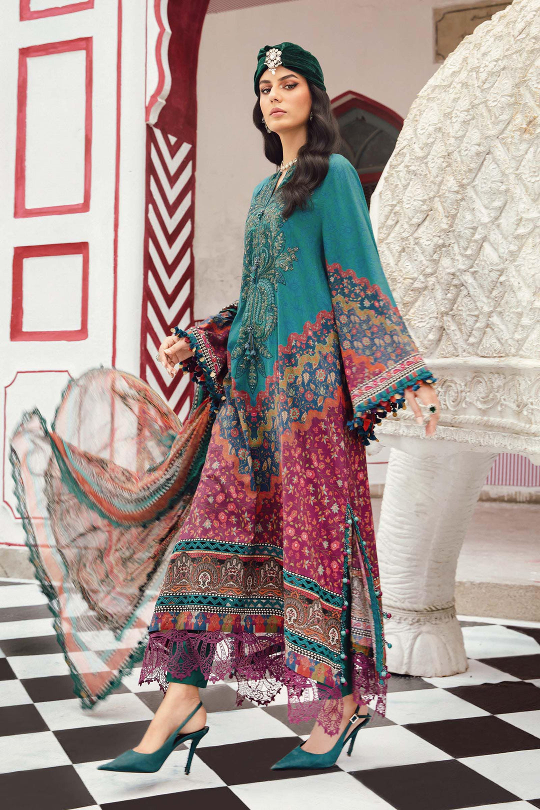 Maria b Mprint MPT-2710-B Unstitched Fall Edit 25'