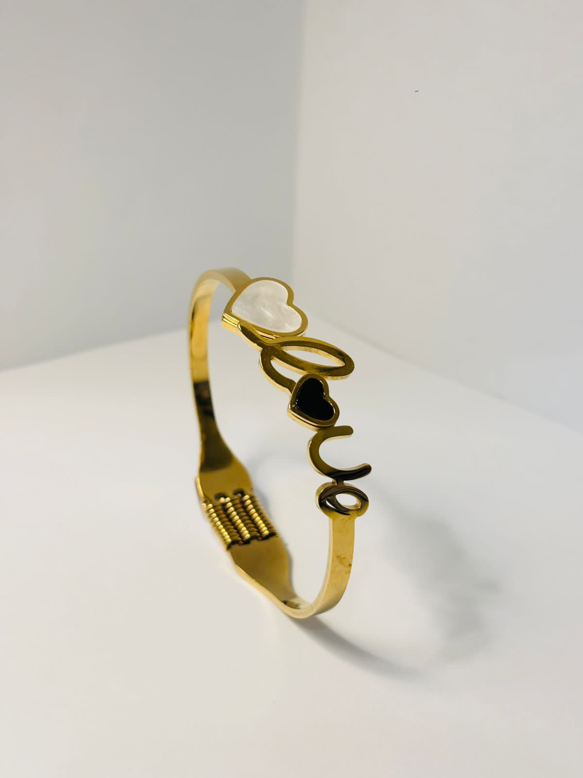 Gold-Toned Love & Heart Bracelet