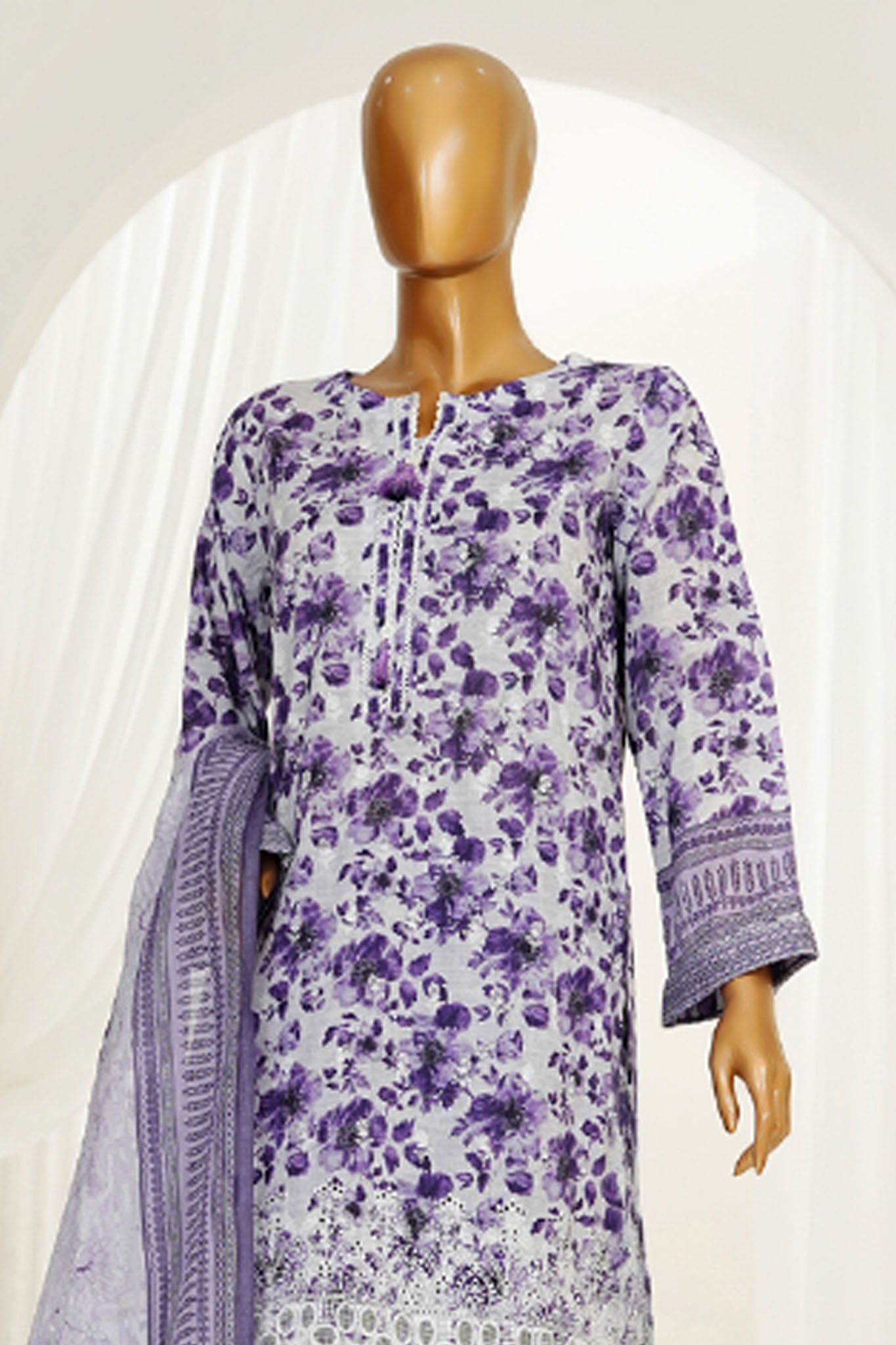 Printkari By HZ LPK-3P-502 Stitched 3 Piece Chikankari Vol-04 Collection'2025