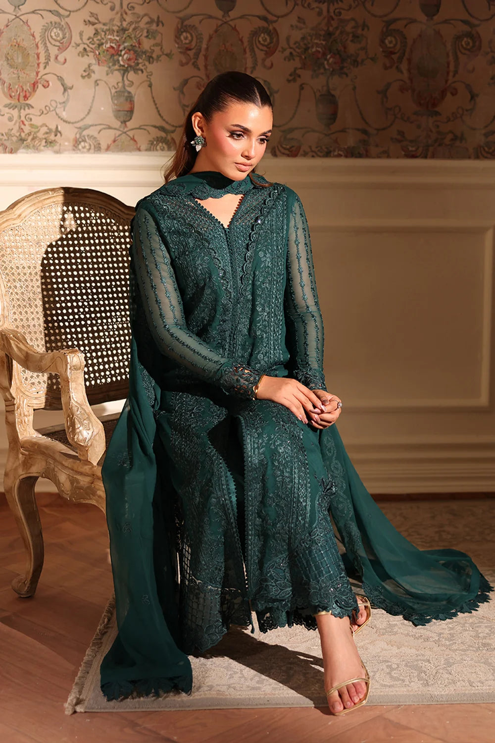 Azure Enchanted Forest Ensembles unstitched Festive 25'