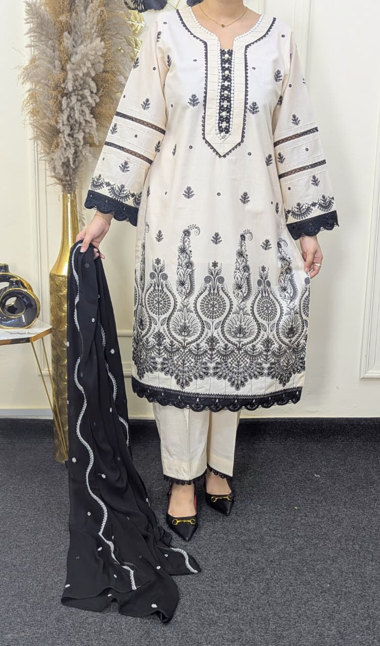 Zellbury WUC25E30071 Chikankari Ready to wear