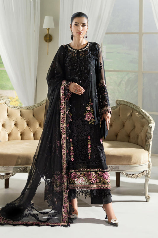 Maria B MPC-25-104 3 Piece Unstitched Embroidered Chiffon Suit