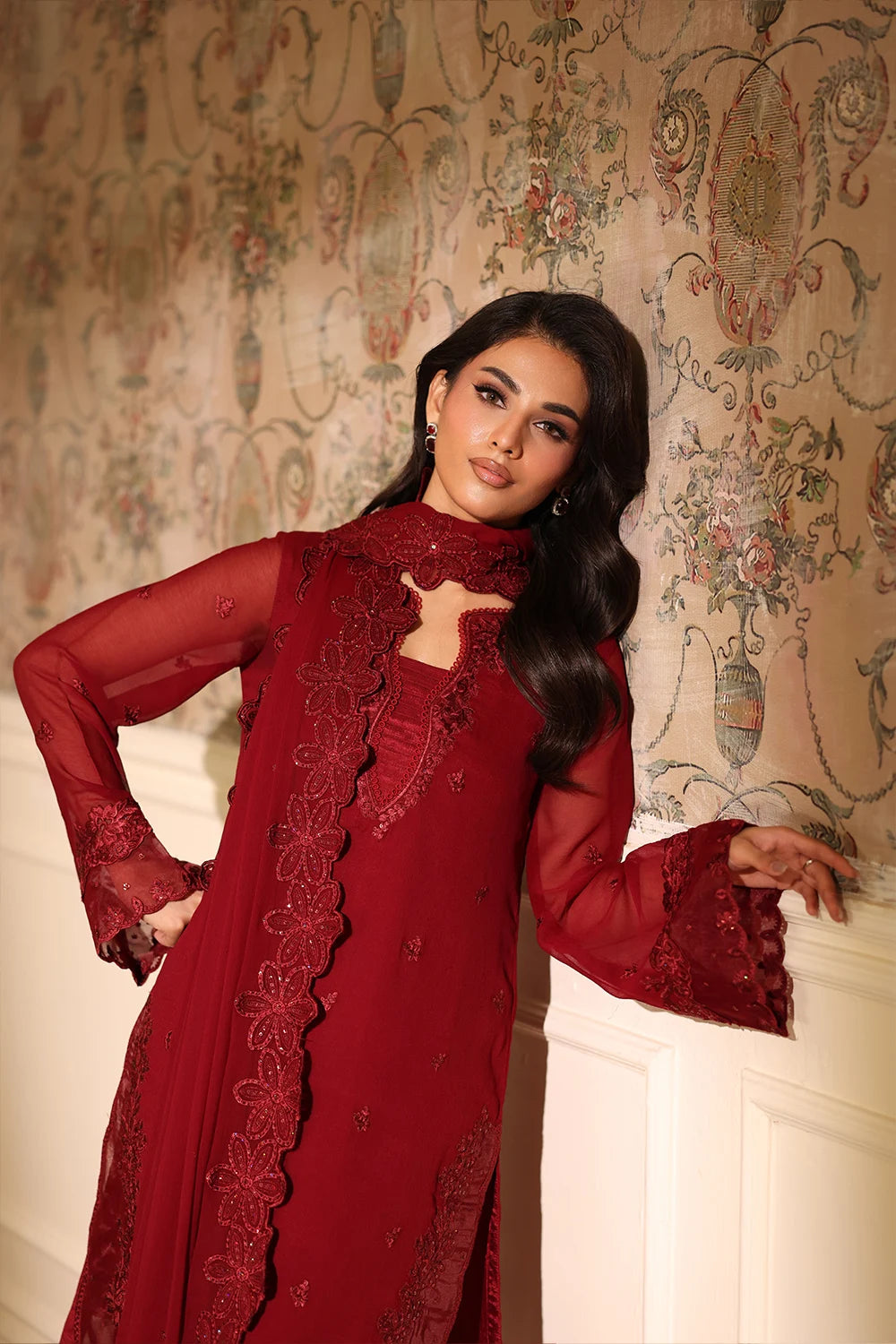 Azure Cherry Veil Ensembles unstitched Festive 25'
