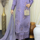 Amna Khurram Purple Zimal-nov#22 3pc Raw Silk Ready to wear