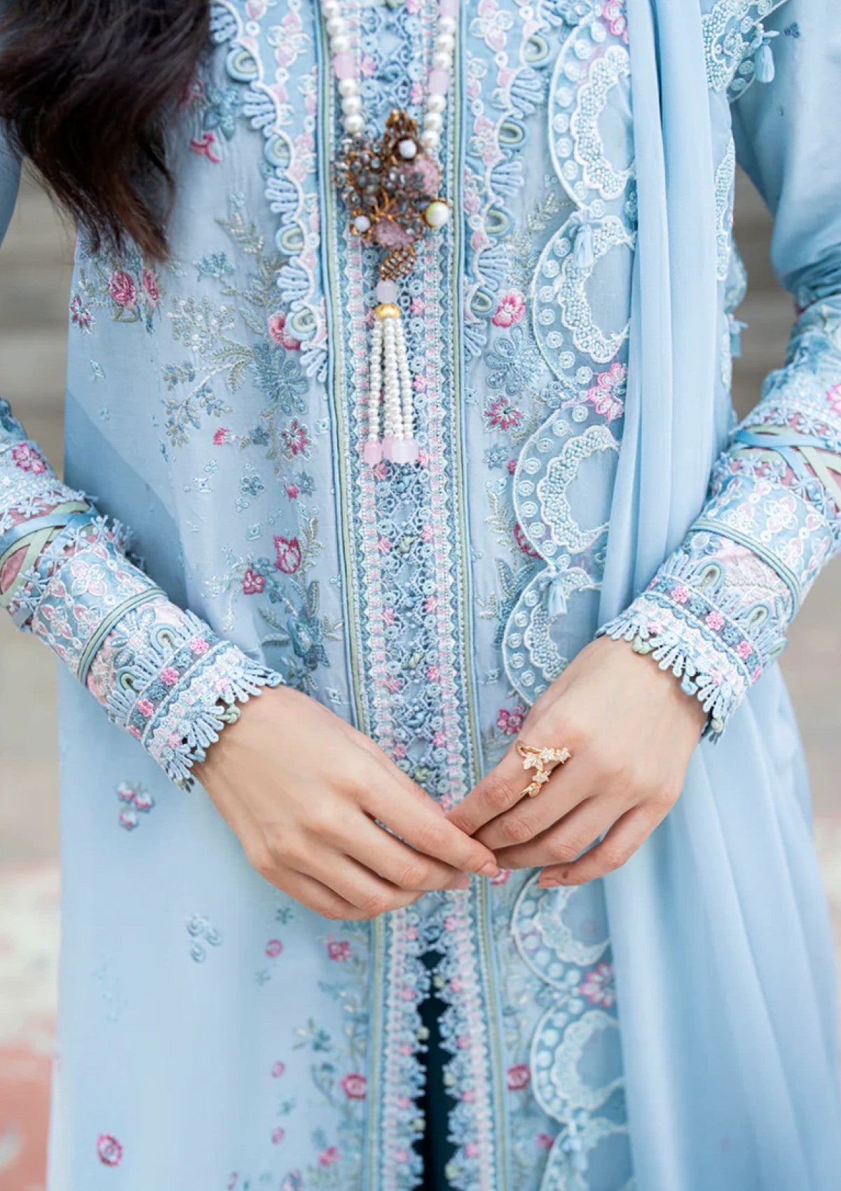 Qalamkar SB#04 Zarish Lawn Luxury Eid Edit 25