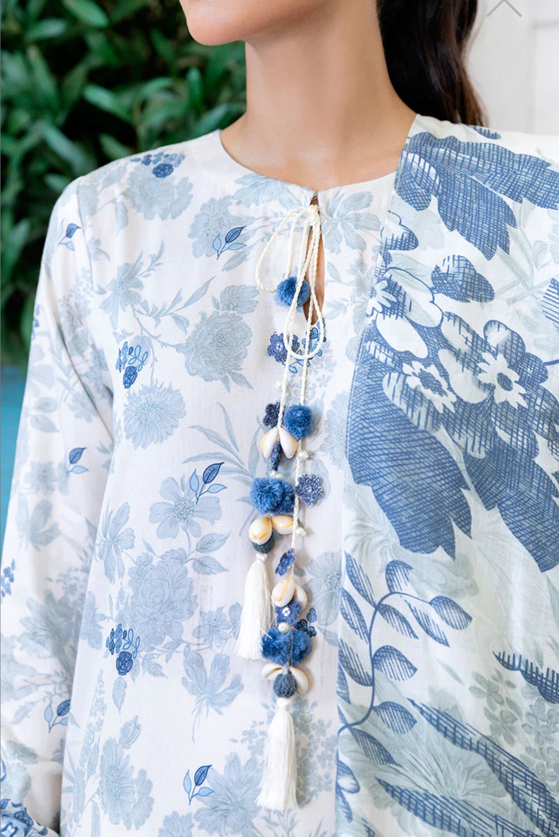 CROSS STITCH WHIMSICAL TEAL-3PC COTTON SATIN READY TO WEAR