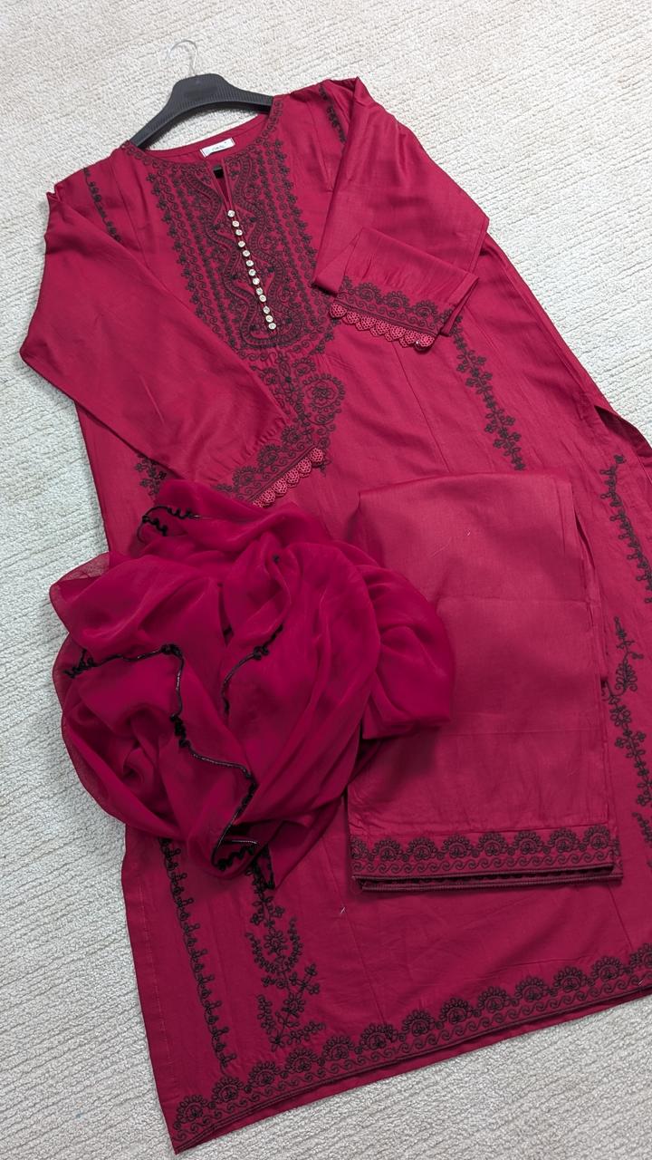 Amna Khurram Zimal-Aug6 Red Ready to wear