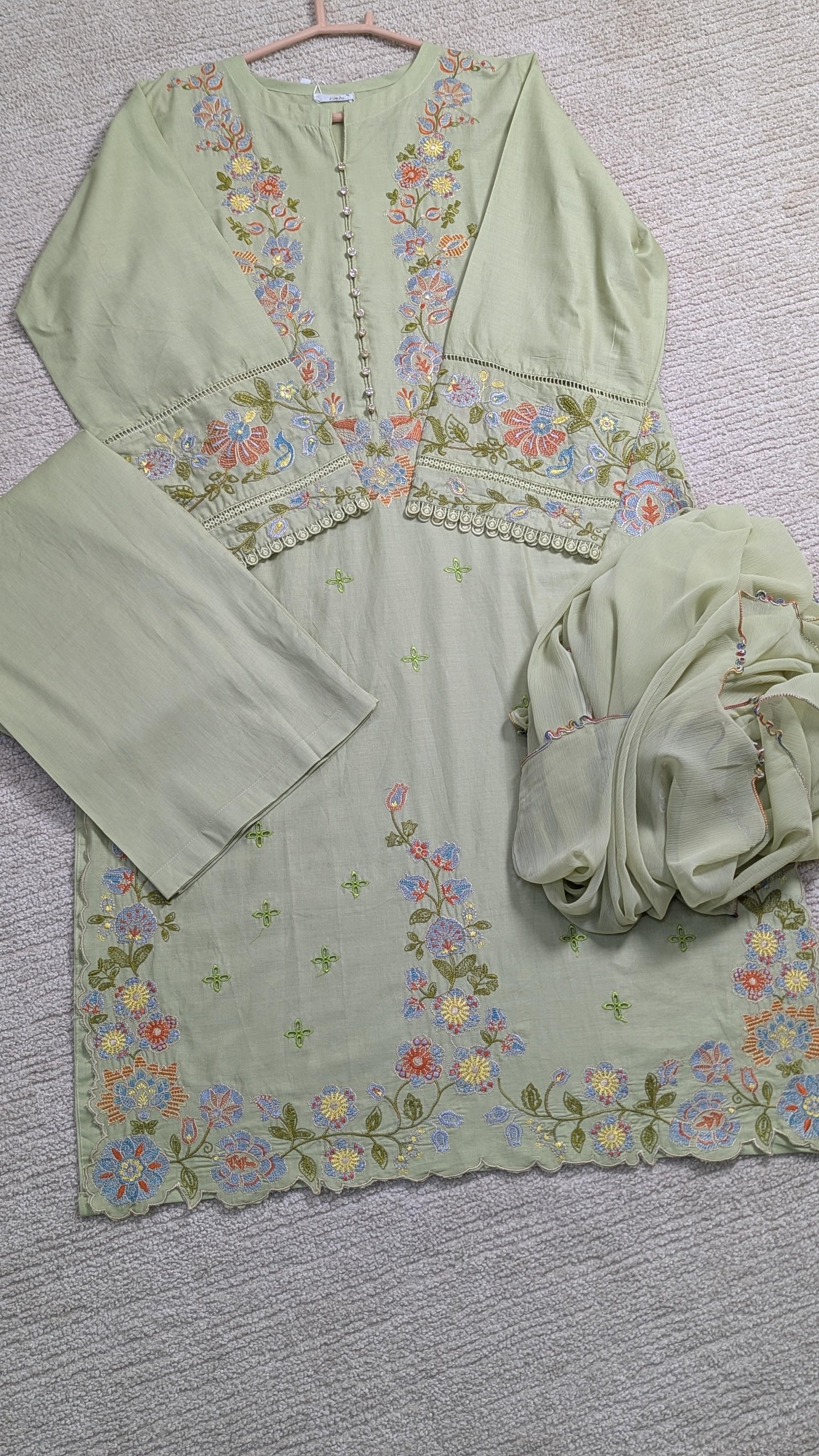 Amna Khurram Zimal-Aug7 Green Ready to wear