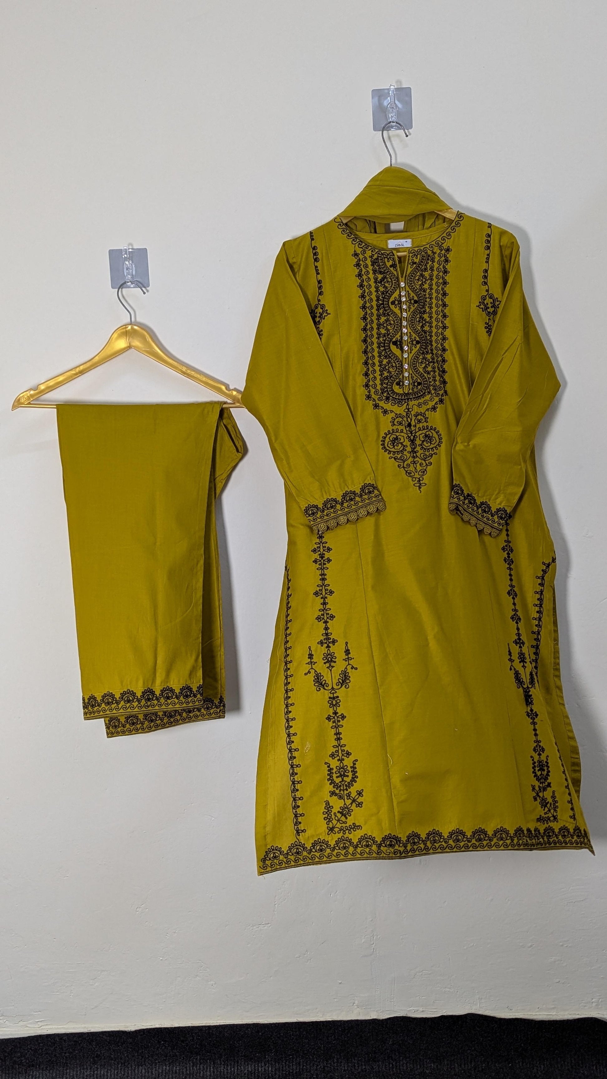 Amna Khurram Zimal-Aug6 Yellow Ready to wear