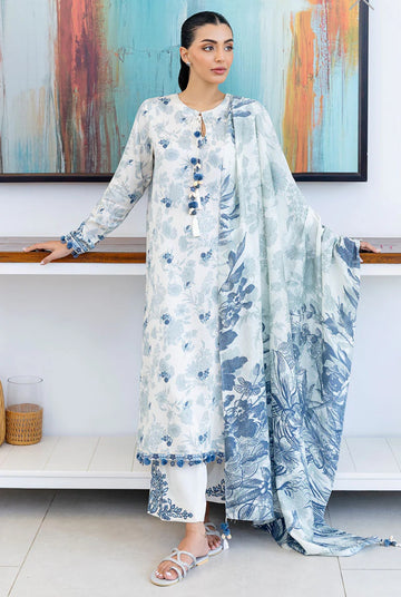 CROSS STITCH WHIMSICAL TEAL-3PC COTTON SATIN READY TO WEAR