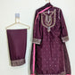 Amna Khurram SAIMA B AS SEP 04 Maroon Ready to wear Silk