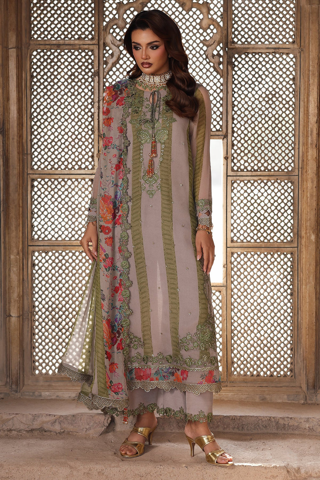 Charizma VSL25-46 Vasal Vol-06 3-pc Unstitched Chiffon Collection 25'
